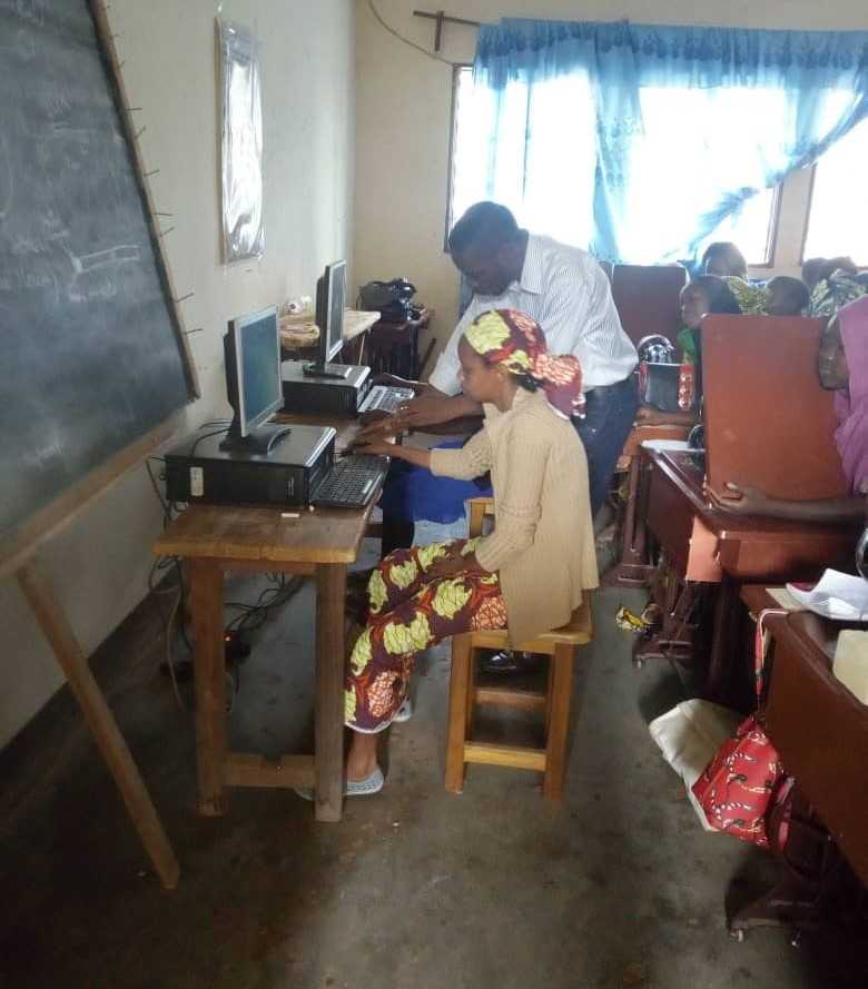 Woman at computer